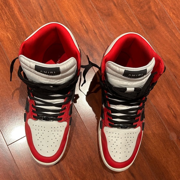 AMIRI Skeleton high top shoes sneaker streetwear red and black Amiri shoes - Picture 7 of 12